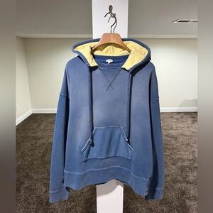 Loewe x JW Anderson Vintage Faded Blue Dyed Crewneck Hoodie